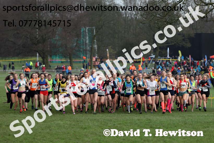 Womens under-17 Northern Cross Country Champs., Witton Park, Blackburn. Photo: David T. Hewitson/Sports for All Pics